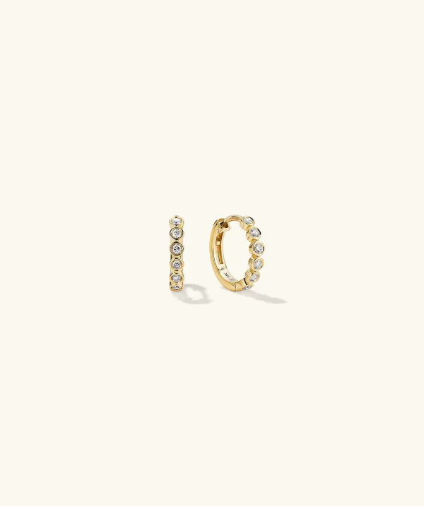 Earrings<Mejuri Bezel Lab Grown Diamond Huggies