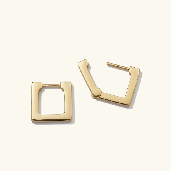 Earrings<Mejuri Block Small Hoops