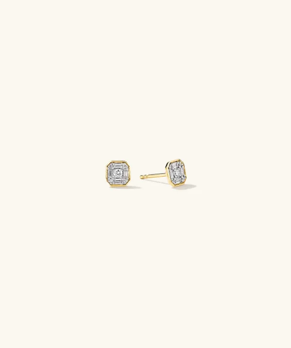 Earrings<Mejuri Mosaic Cushion Diamond Studs