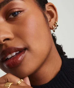 Earrings<Mejuri Pleated Huggie U Hoops