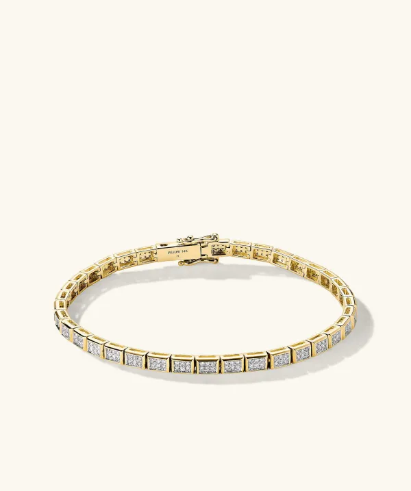 Bracelets<Mejuri Rectangular Micro-Pav Diamond Tennis Bracelet