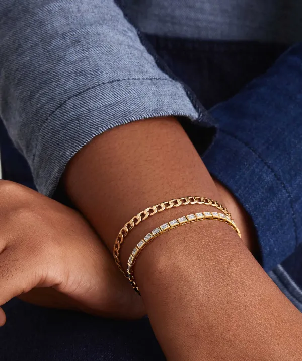 Bracelets<Mejuri Rectangular Micro-Pav Diamond Tennis Bracelet