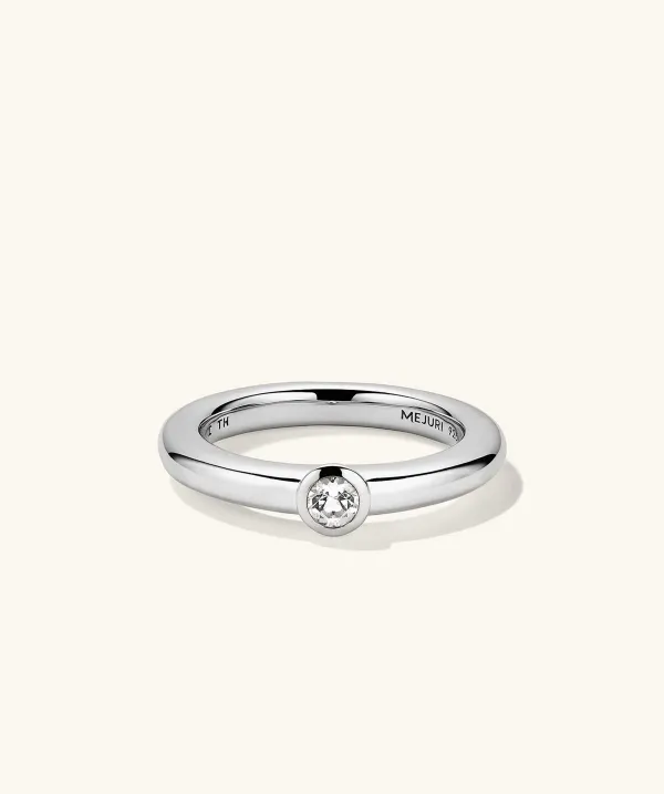 Rings<Mejuri Round Gemstone Stacker Ring