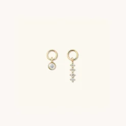Earrings<Mejuri Single Diamond Icicle Hoop Charm