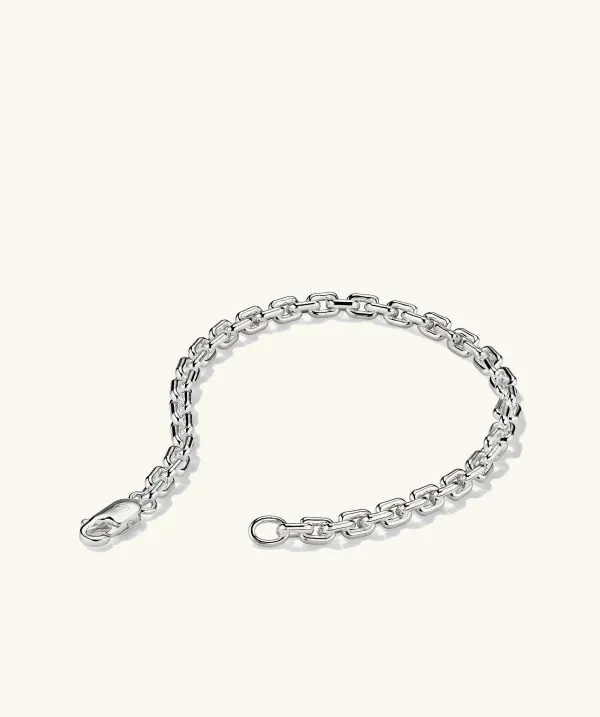Bracelets<Mejuri Trace Rectangle Chain Bracelet
